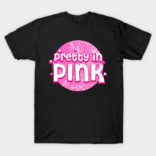 Pretty in Pink Typography Design T-Shirt